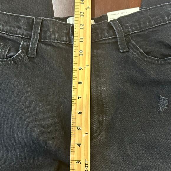 Universal Thread Jeans Womens 12S Short Black Vintage Straight Stretch Jeans NEW - Picture 8 of 16